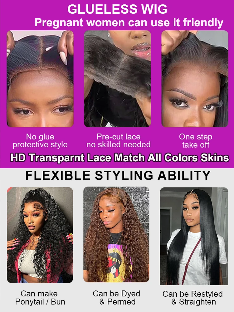 Brazilian 13x6 Hd Lace Frontal Wig Deep Wave 300 Density Glueless Curly Human Hair Preplucked Water Wave Front Wigs For Women