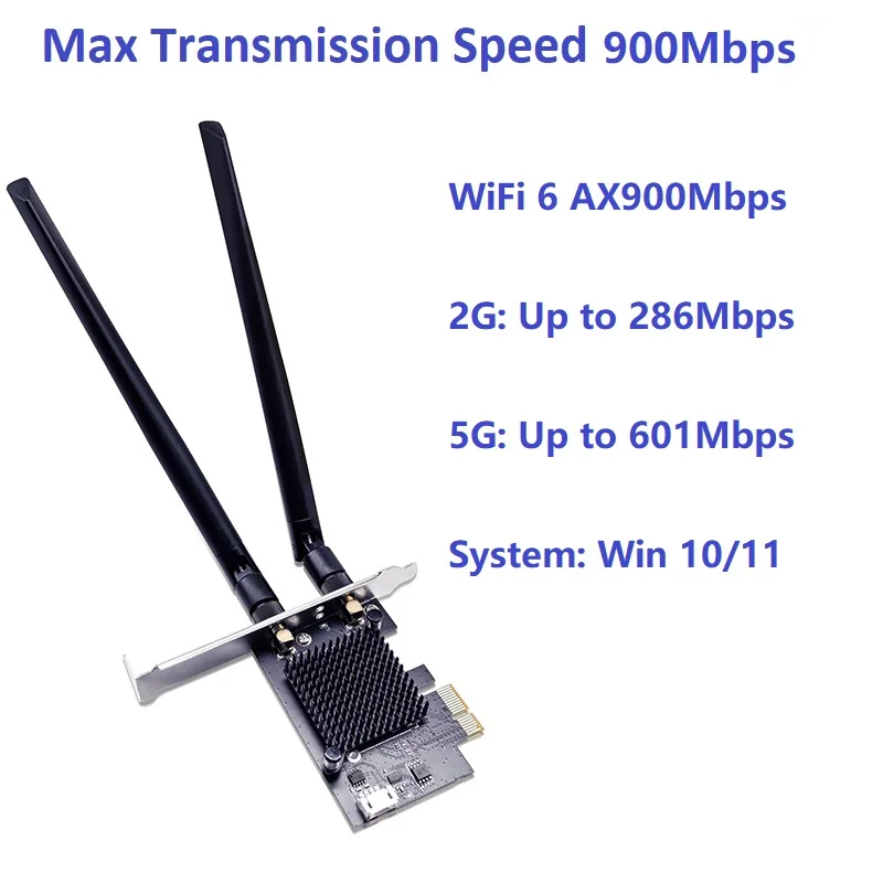 Produttore professionale Scheda di rete wireless AX900 WiFi 6 Blue Tooth 5.3 PCIe per PC desktop Windows10/11