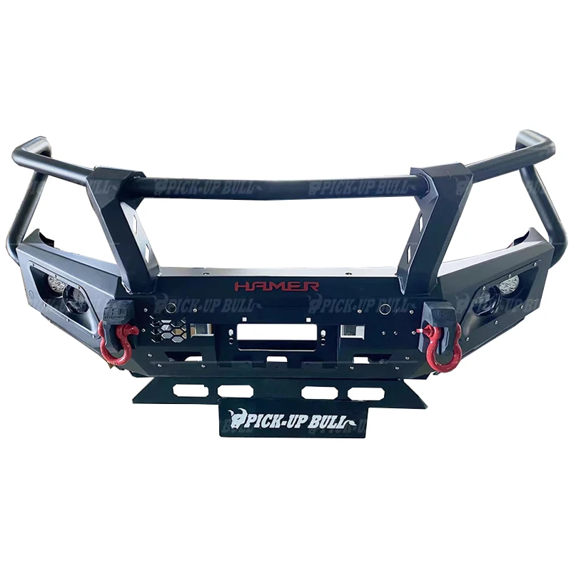 Pickup Steel Hamer Front Bumper for HIlux Vigo 2005-2011 With Loop Front Bumper Guard Bull Bar Accessories for Hilux Vigo