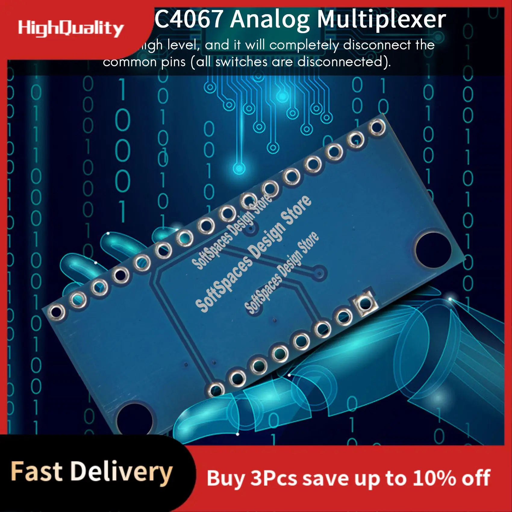 A51M-10Pcs 16CH Analogue Multiplexer Module 74HC4067 CD74HC4067 Precise Module Digital Multiplexer MUX Breakout Board