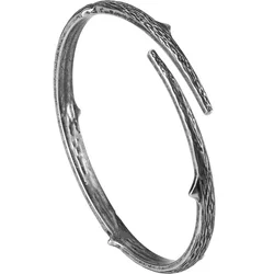 Retro Thorn Branch Bangle For Men Jewelry High-end Vintage Bracelet Male Hand Accessories Open Size Bangles