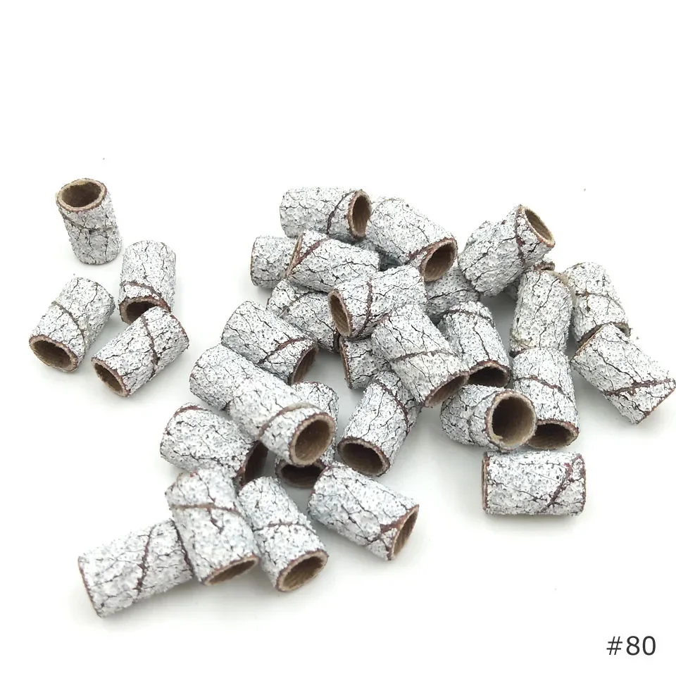 Hytoos-ペディキュアおよびペディキュアツール用の白いサンディングバンド、電気ドリルアクセサリー、研磨ツール、80 #、150 #、240 # 、100個。