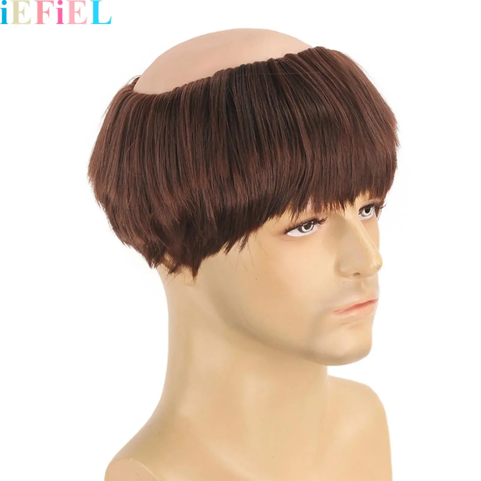 

Halloween Monk Wig for Men Bald Wig for Adult Cosplay Costume Holiday Party DeAccessories