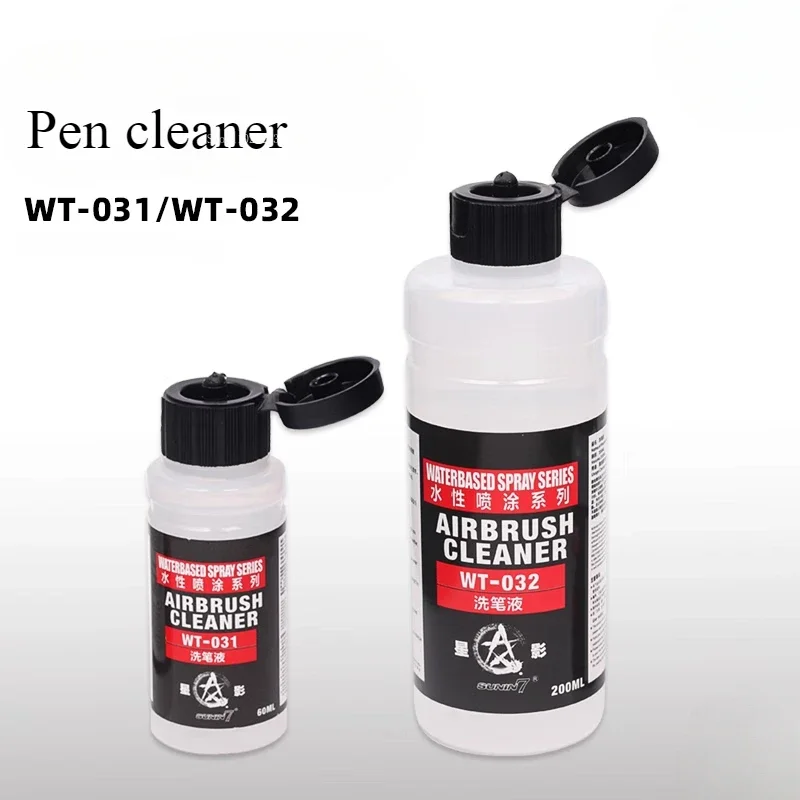 60ML/200ML WT-031/WT-032 Water-based Paint Spray Pen Cleaning Liquid Manual DIY Toy module Component Model Paint Cleaning Tools