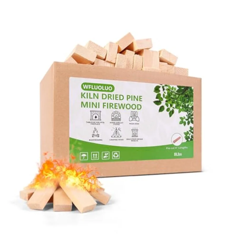 

Мини-дрова длиной 4 дюйма, сосновые, сушеные в печи, без коры, для розжига, аксессуары для печи Solo, идеально подходят для Solo S