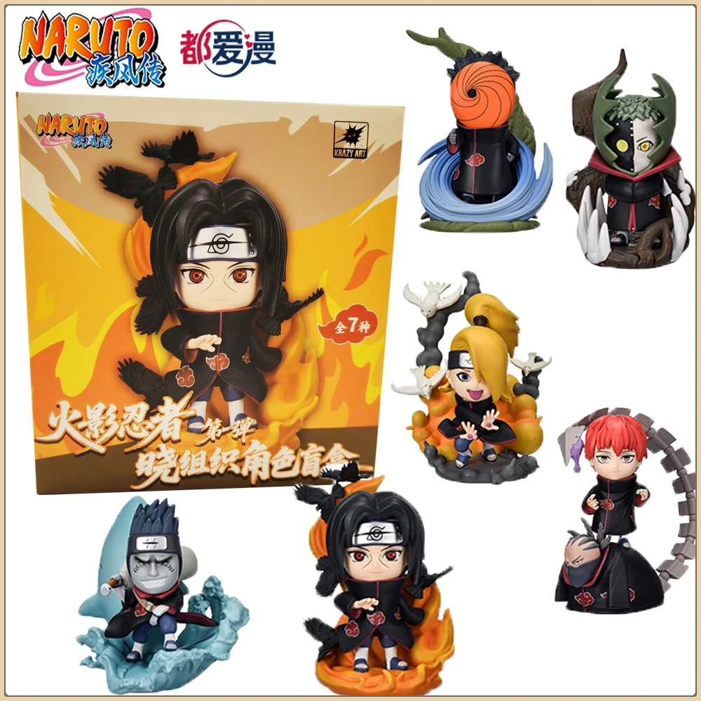 

Genuine Naruto Blind Box Akatsuki Characters Series Cartoon Design Exquisite Model Toys Desktop Display Festival Gifts in Stock