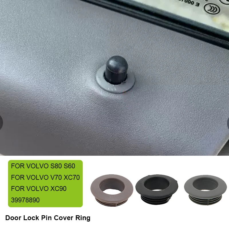 Car Inner Car Door Lock Cover for Volvo XC90 S60 S90 XC70 V70 39978890 Seamless Door Lock Knob Grommet Door Lock Pin Cover Ring