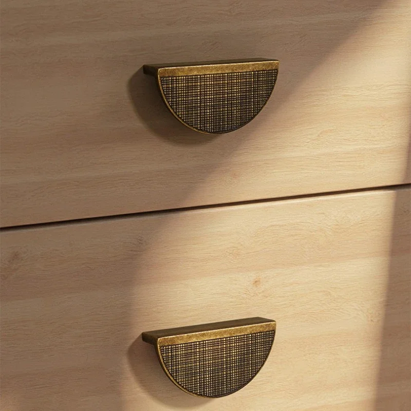 New Chinese style pair of cabinet door handles semi-circular wardrobe and cabinet pulls zinc alloy drawer handle furniture pulls