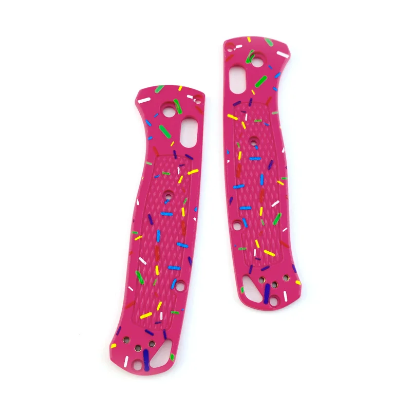 6 Colors Tiffany Blue Pink Doughnut Pattern Plastic Material Knife Grip Handle Scales for Benchmade Bugout 535 Knives