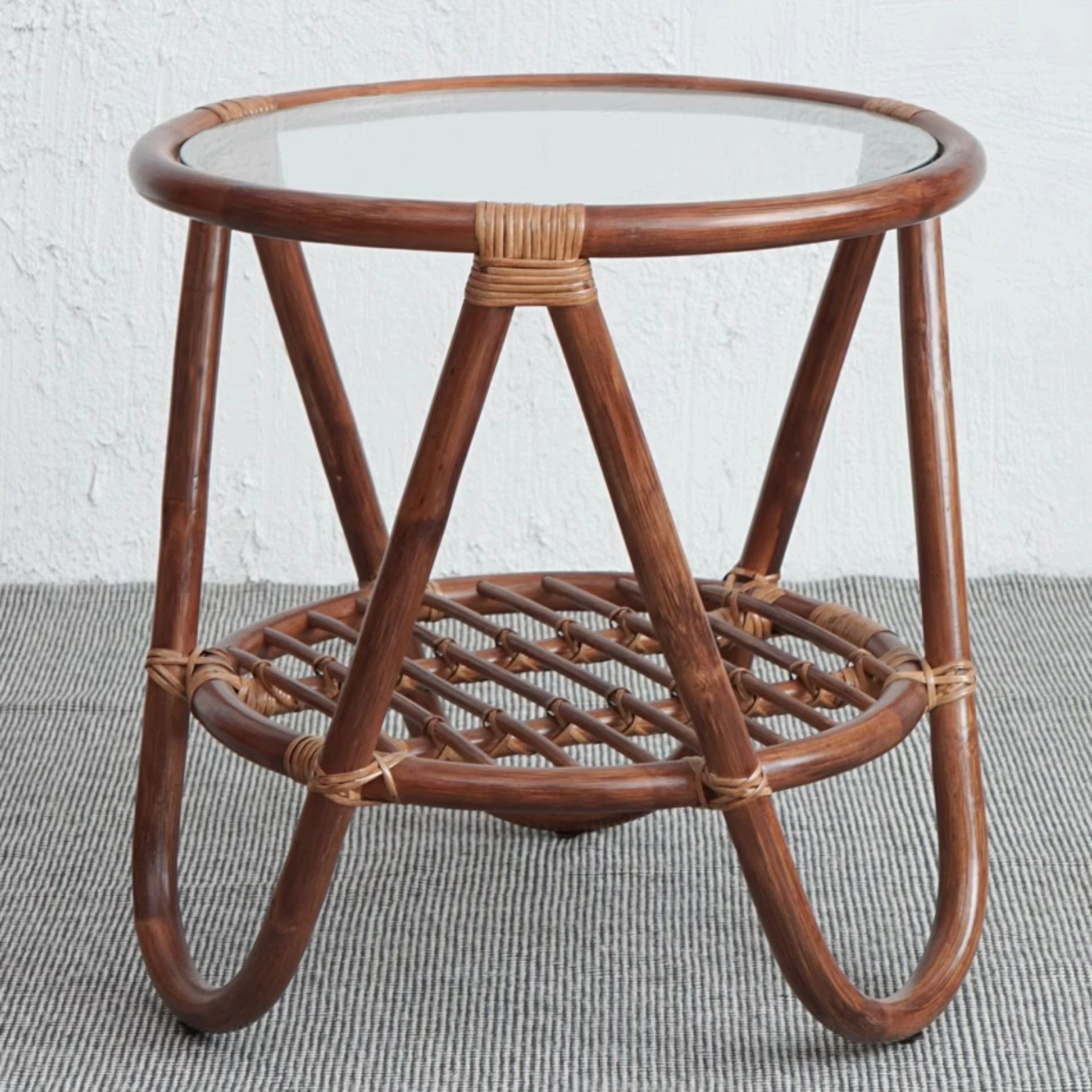 

Simple Style Living Room Solid Wood Rattan Tea Table Coffee Table