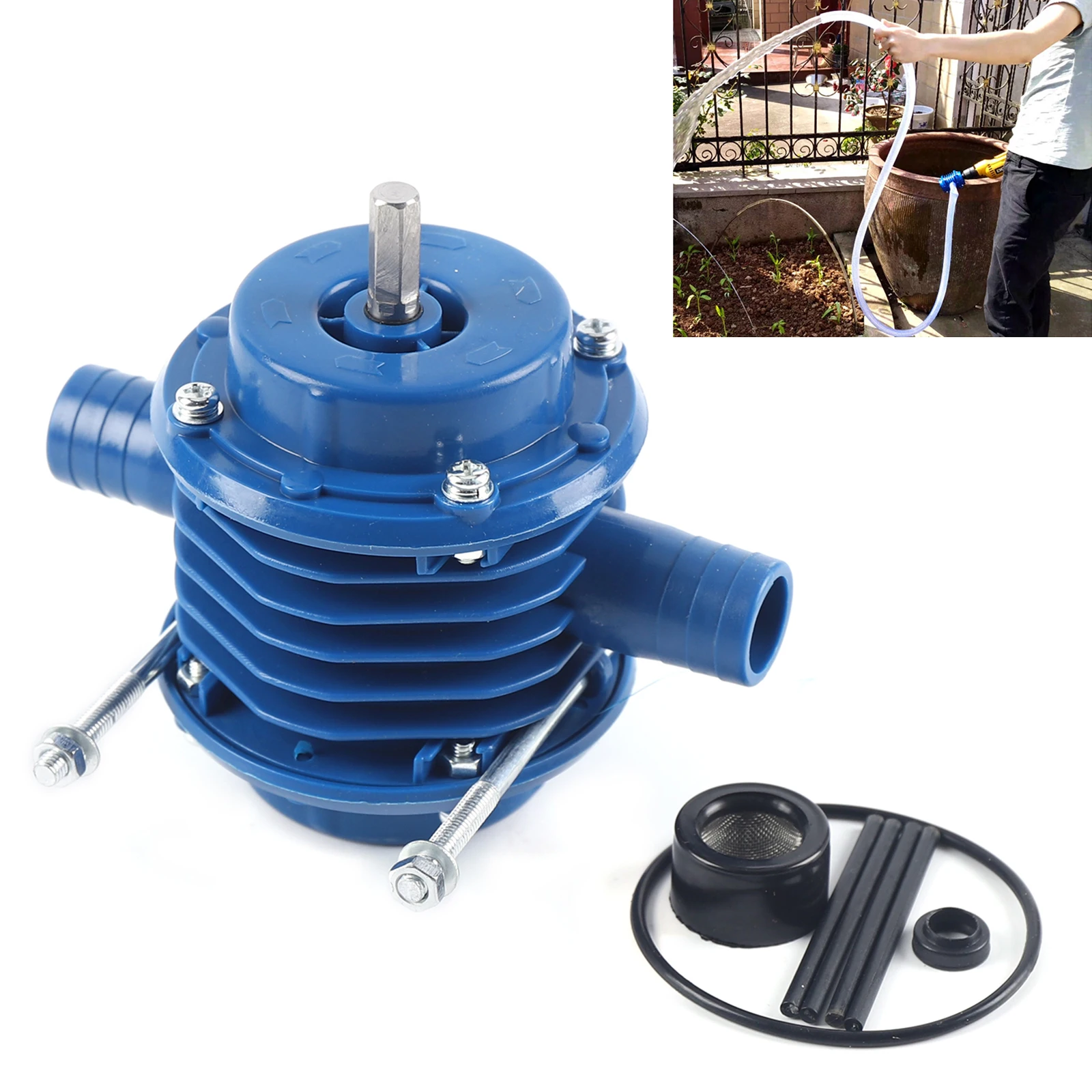 

Miniature Electric Drill Pump,0.63-inch Large Inlet and Outlet Centrifugal Pump,transport Water，Iesel,or Treat Sewage