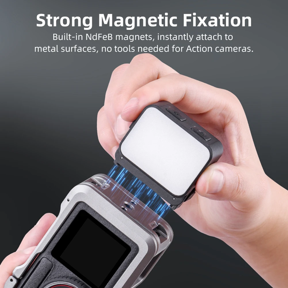 LED Portable Video Lights IPX4 Waterproof Quick Release Fill Light Adjustable Magnetic Beauty Lighting Action Camera Accessories