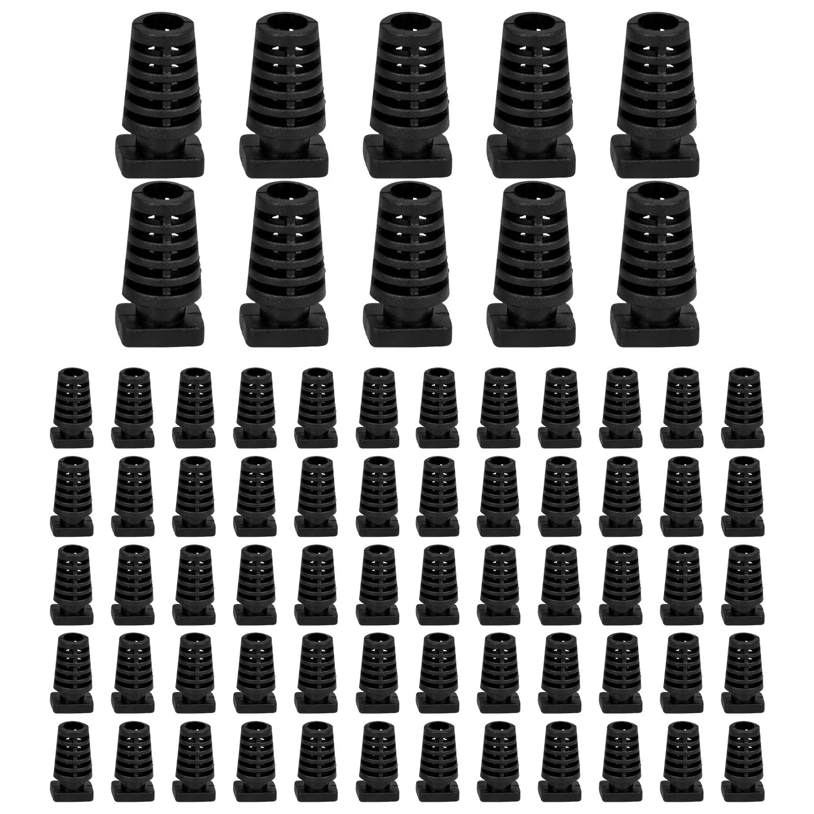 

100 Cable Glands Wire Protectors Spiral Fittings Electrical Connectors Strain Relief Cord Grips ABS Material Home Wiring