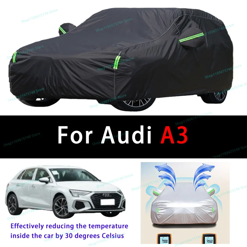 

For Audi A3 Summer Full Car Covers Outdoor Sun uv Protection Dust Cooling Protective Auto Protective Cover