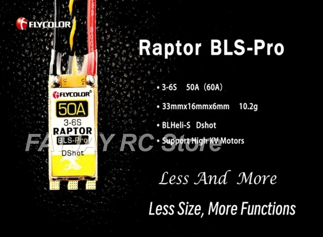 FATJAY 50A 25V ESC FLYCOLOR 3-6S Brushless Underwater Thruster Bidirectional Splash-proof RC Boat Speed Controller