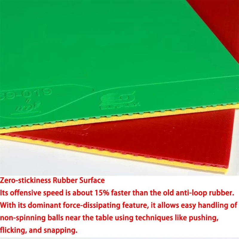 German Sunshine Anti-arc Table Tennis Rubber Sheet Sunshine Monster De-energizing Energy Absorption Sponge Ping Pong Thin Rubber