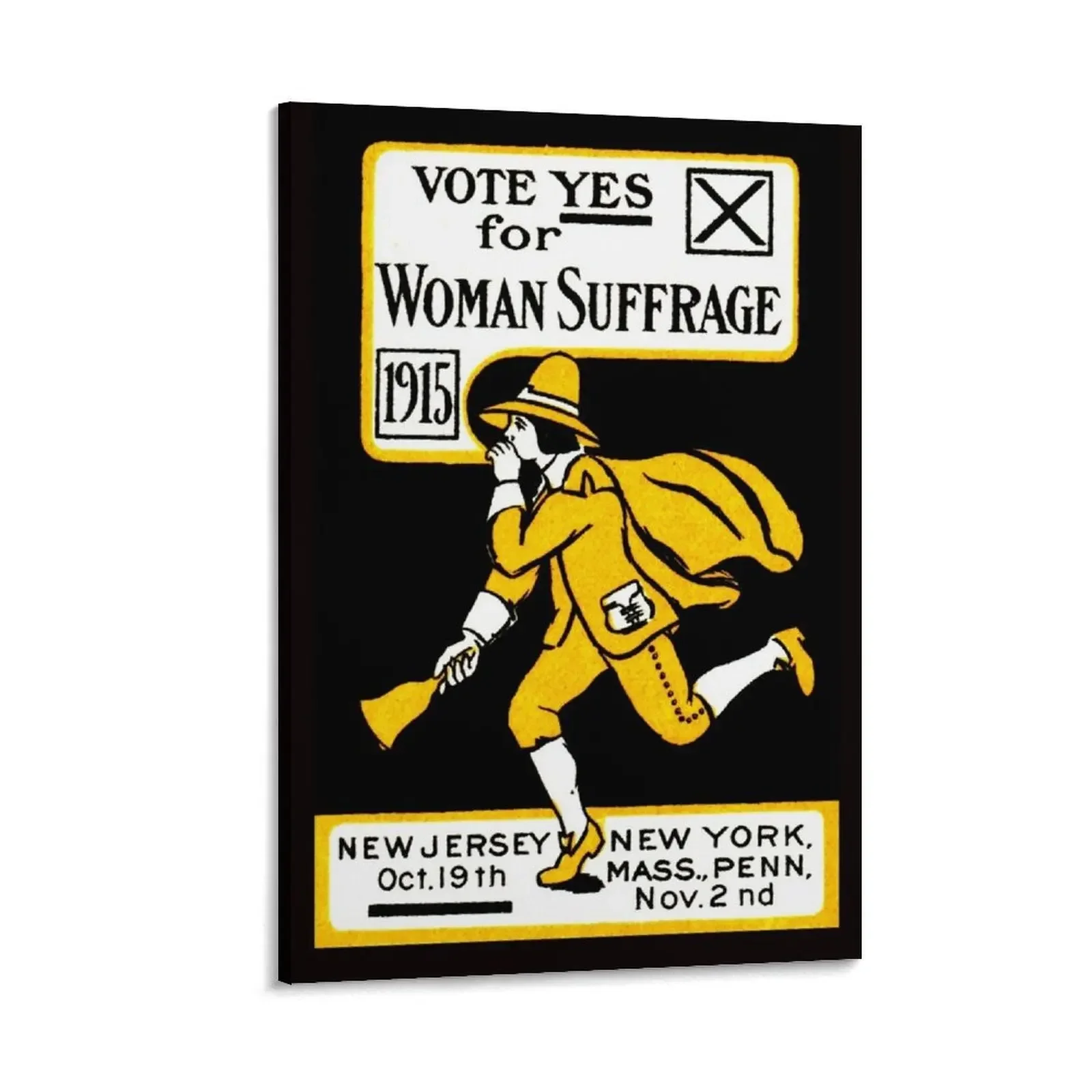 

1915 Vote Yes on Womans Suffrage Canvas Painting cute room decor bedrooms decor poster