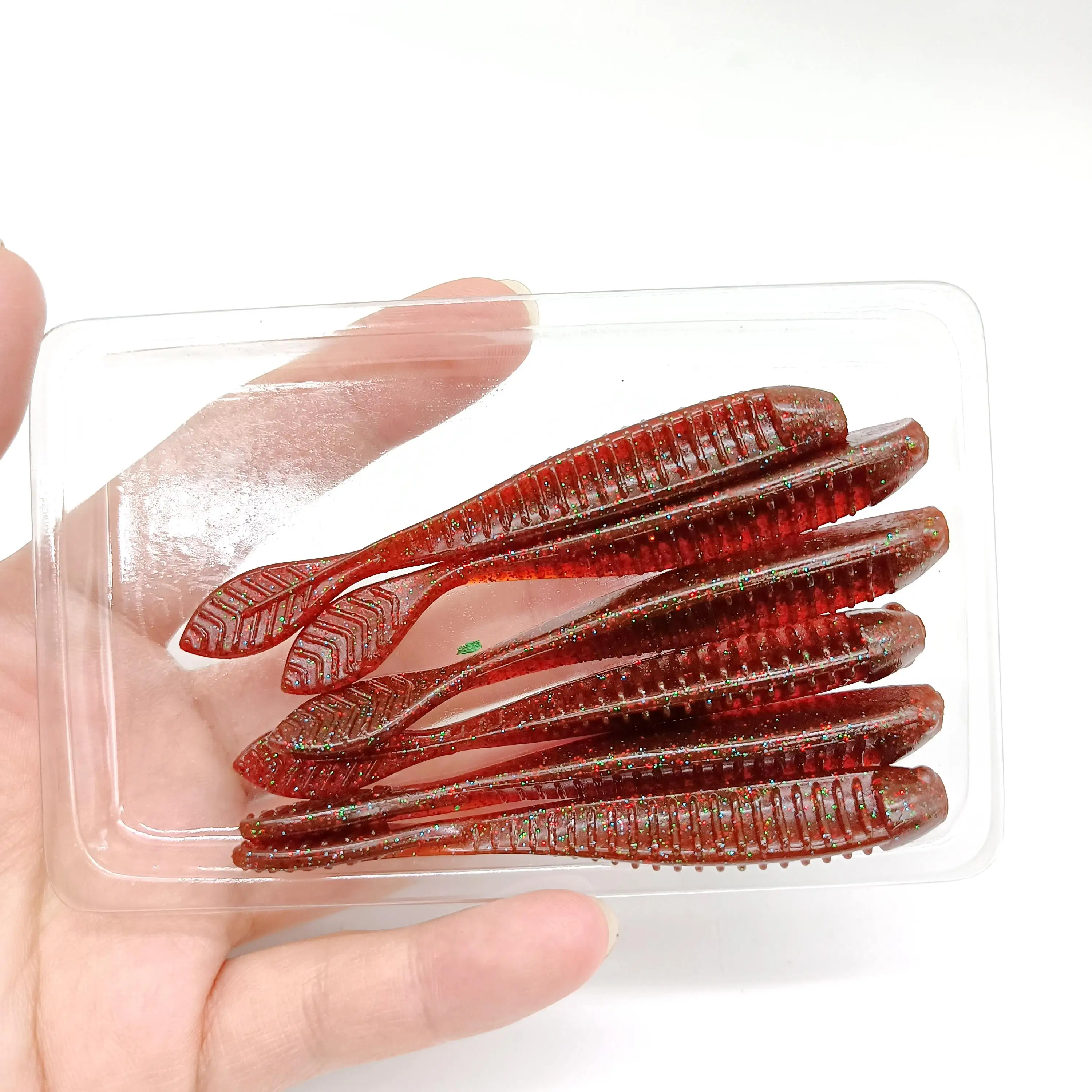 DUODUOYU 6PCS TPE Schwimmenden Angeln Weicher Köder 2,3g/85mm Wobbler Swimbait Silikon Köder Bass Barsch locken Künstliche Köder Tackle – Detail 4