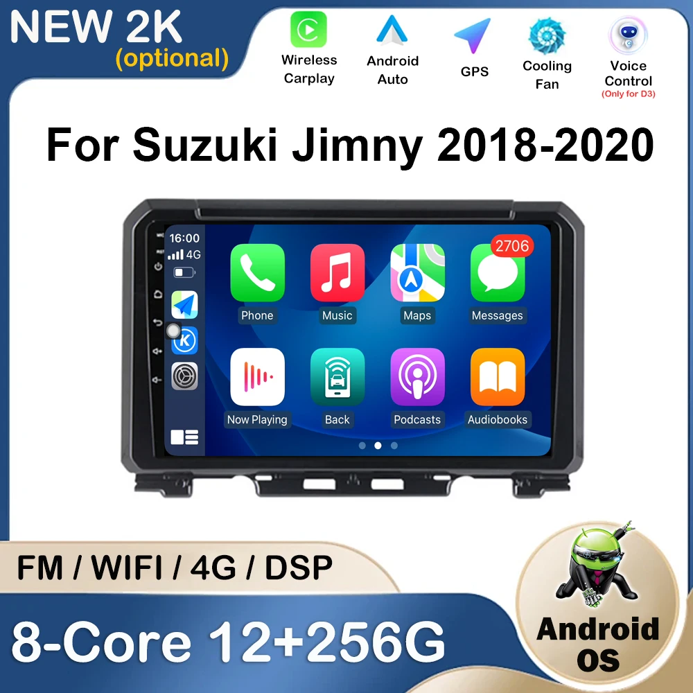

Android OS GPS HD Screen Car Radio Video Player For Suzuki Jimny 2018 2019 2020 DSP Stereo 4G WiFi Carplay Auto Tools Bluetooth