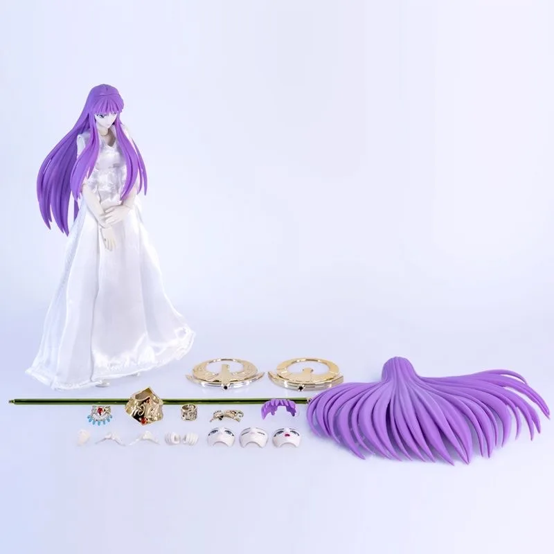 

In Stock GoodTony Model Saint Seiya Cloth Myth EX Athena Saori Kido Casual cloth action figure with Scepter Replace face toy