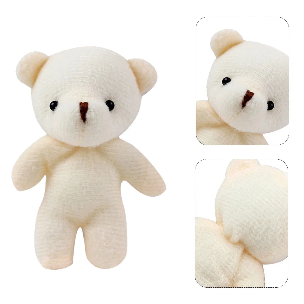 Mini oso multifunción de decoración para niños, figuritas artesanales adorables, oso pequeño, COLLAR COLGANTE, juguetes hechos a mano, 20 piezas