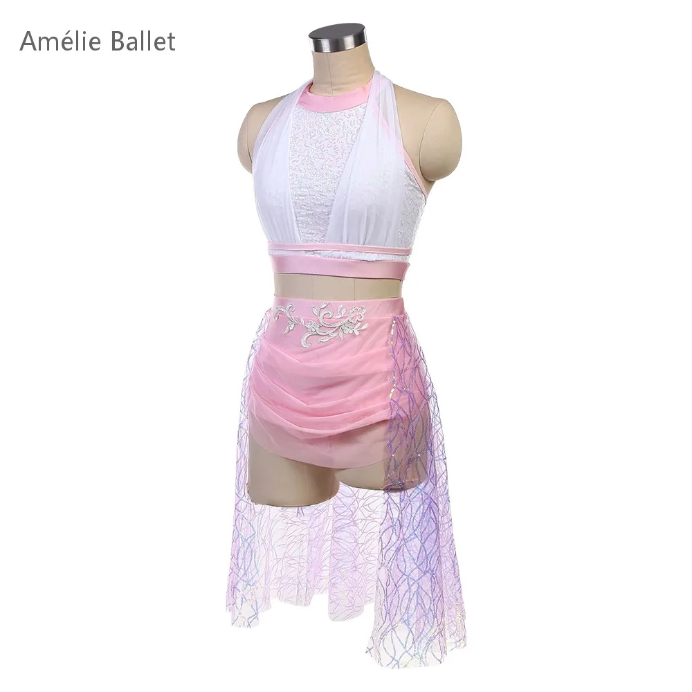 25117-pink-white-2-in-one-squin-spandex-bodice-ballet-dress-adult-girls-ballet-lyrical-contemporary-dance-costumes