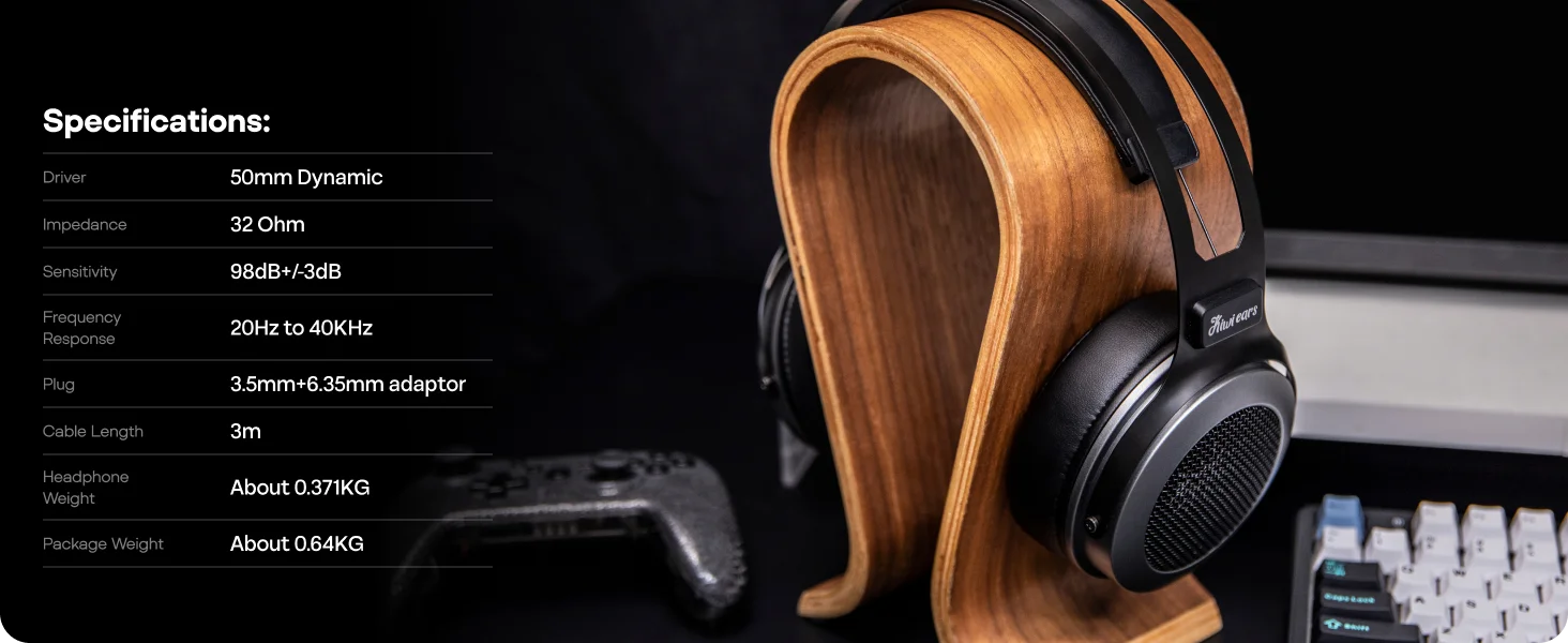 Linsoul Kiwi Ears Altruva Hi-Fi 50mm Dynamischer Treiber Kopfhörer mit Offenem Design und Premium-Optik – Detail 6