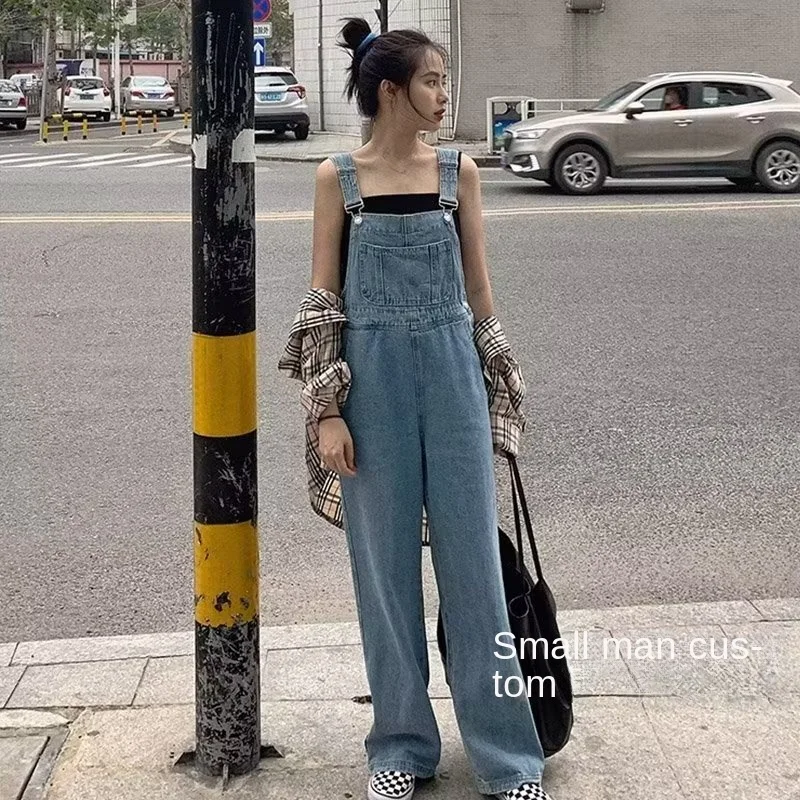

American Retro Overalls Women Autumn2024New Year's New Loose Wide-Leg Straight Slimming Floor-Length Pants