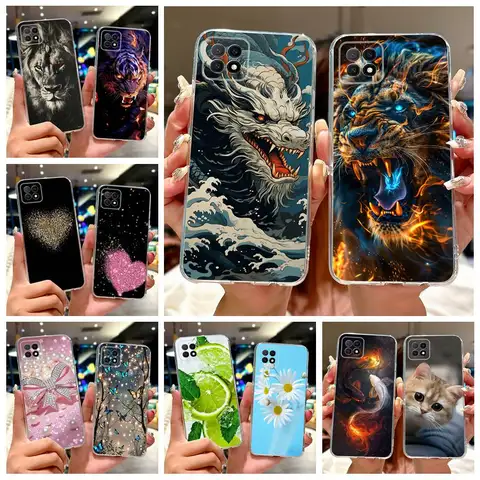 For Oppo A73 5G Case CPH2161 Cool Dragon Painted Cover Soft Slim Phone Case For Oppo A72 A 72 OppoA72 5G PDYM20 OppoA73 5G Shell