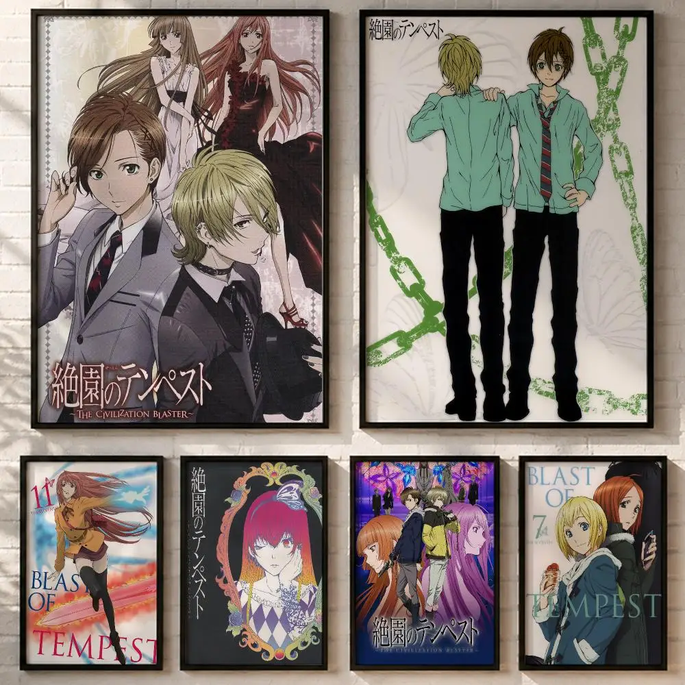 Póster de Anime Zetsuen no Tempest, póster HD, arte de pared autoadhesivo sin residuos para el hogar, cafetería, oficina, gran regalo