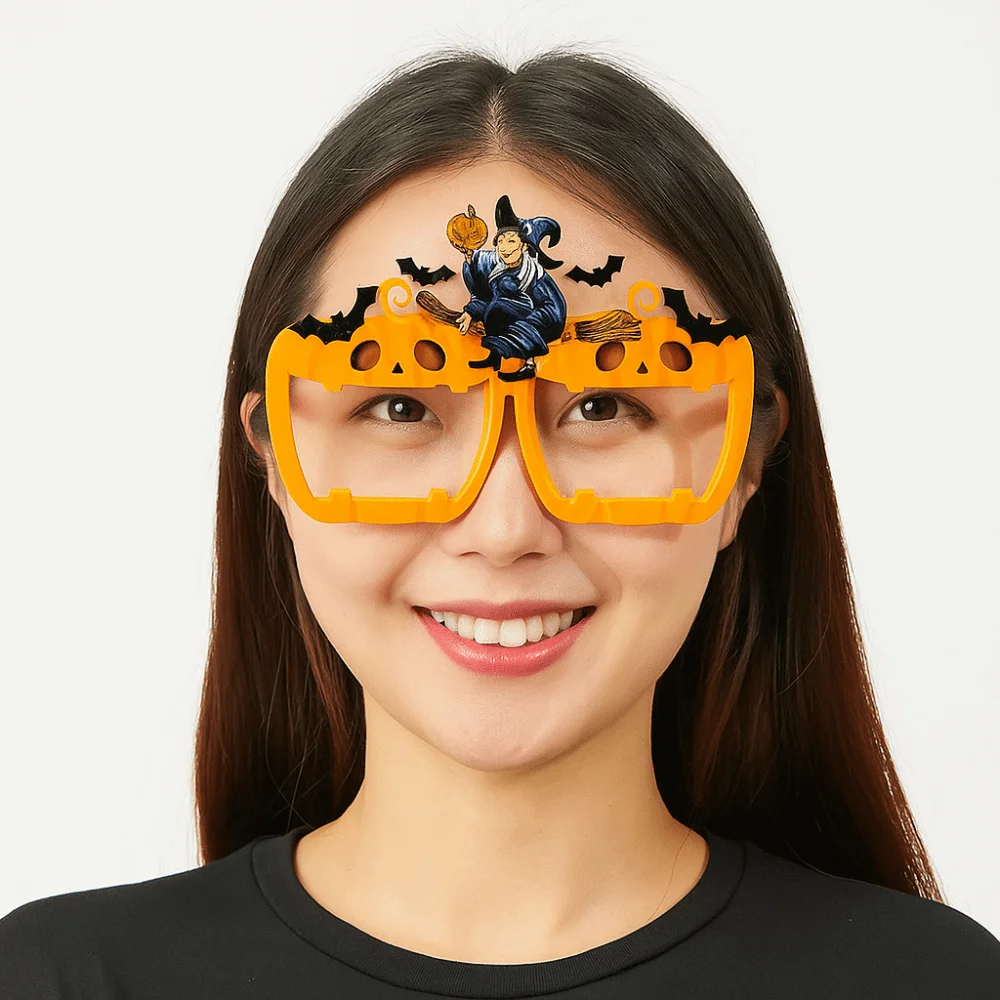 แว่นตากระดาษฮาโลวีนลายตลก 6 ชิ้น ลายฟักทอง ลายค้างคาว สำหรับคอสเพลย์ งานเทศกาล ชุดแฟนซี ของตกแต่งงานปาร์ตี้ ถ่ายรูป