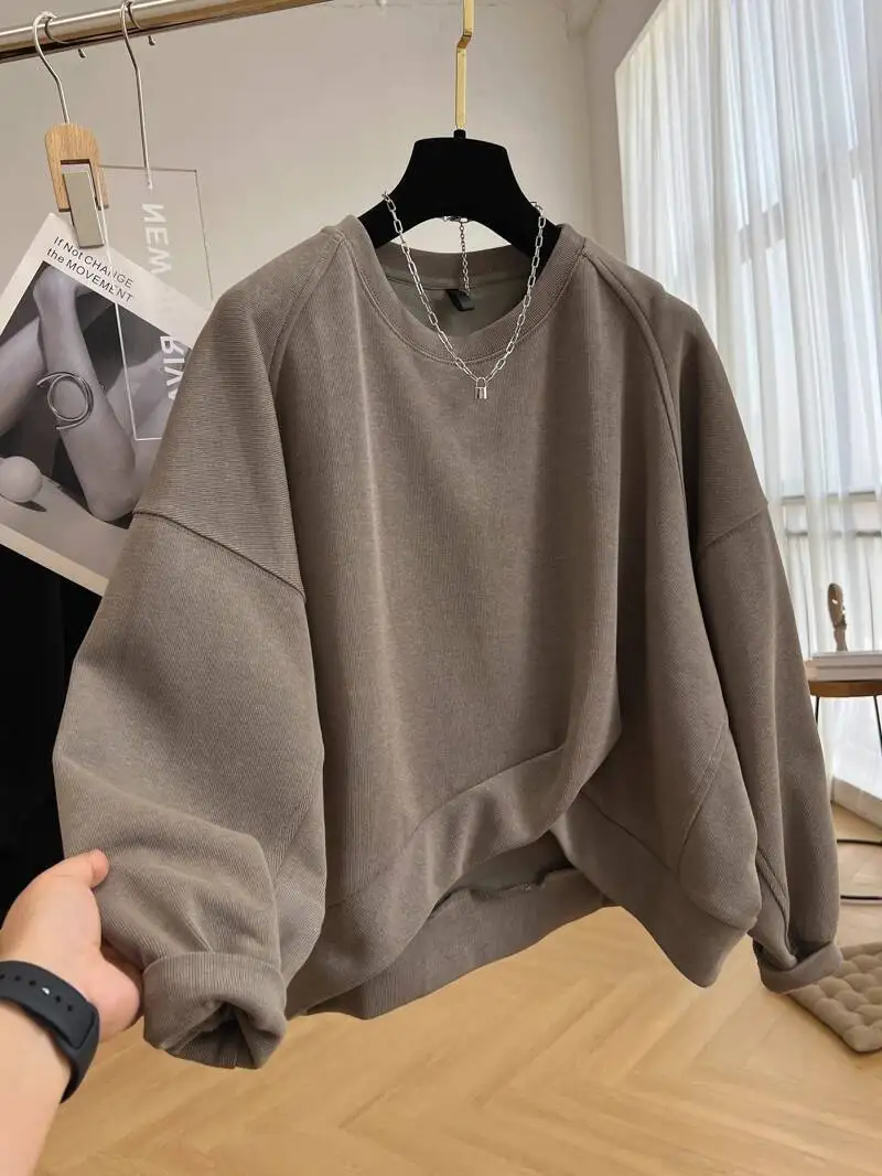 

Unsiex Sweatshirts 2025 Autumn Winter Unique Sweatshirt For Men & Women Niche Design Loose High End Short Top For Petite Figures