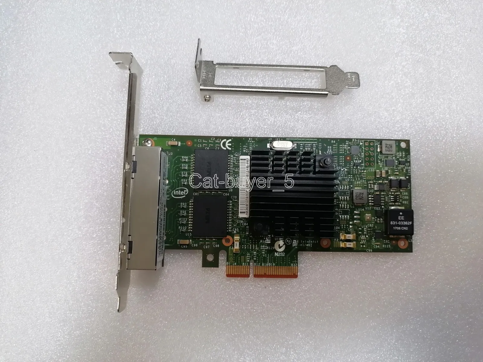 

Uesd Intel i350-T4 V2 PCIe x4 Network Card 4-Port RJ-45 Ethernet