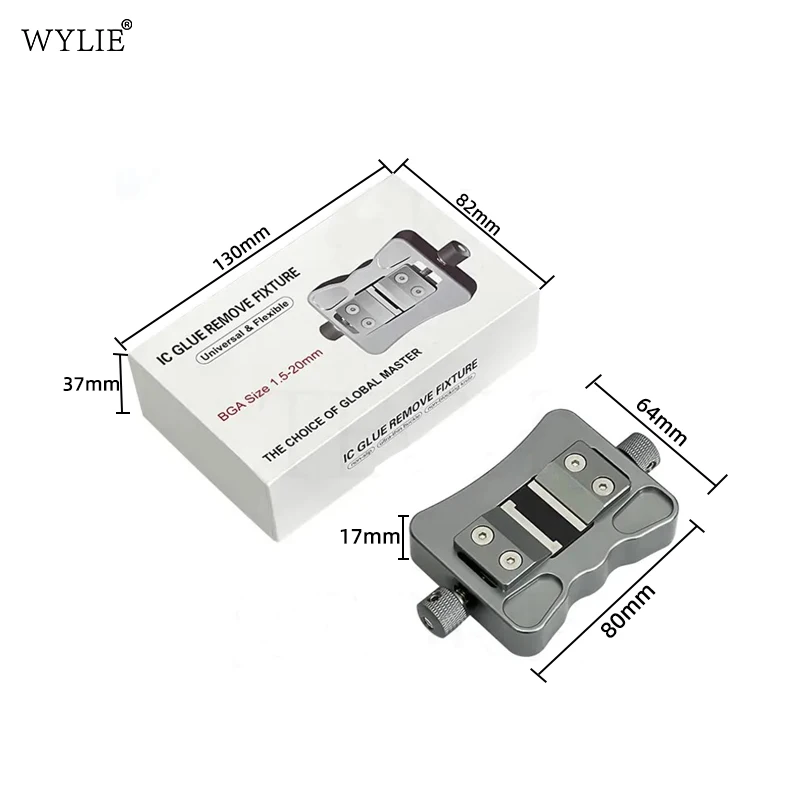 WYLIE TE-186 Motherboard Soldering IC CPU Holder Clamp Double-Bearings for iPhone Repair Tool Universal IC Glue Remove Fixture