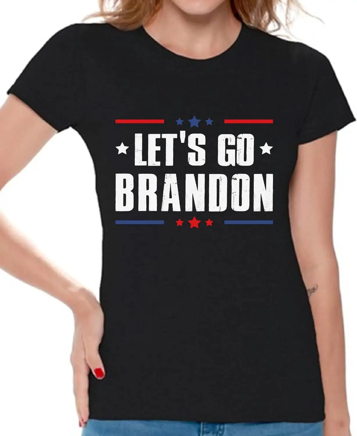 Joe Biden Shirt for Women - USA Democrats Tshirt - Let's Go Brandon Elections President Gift for Ladies