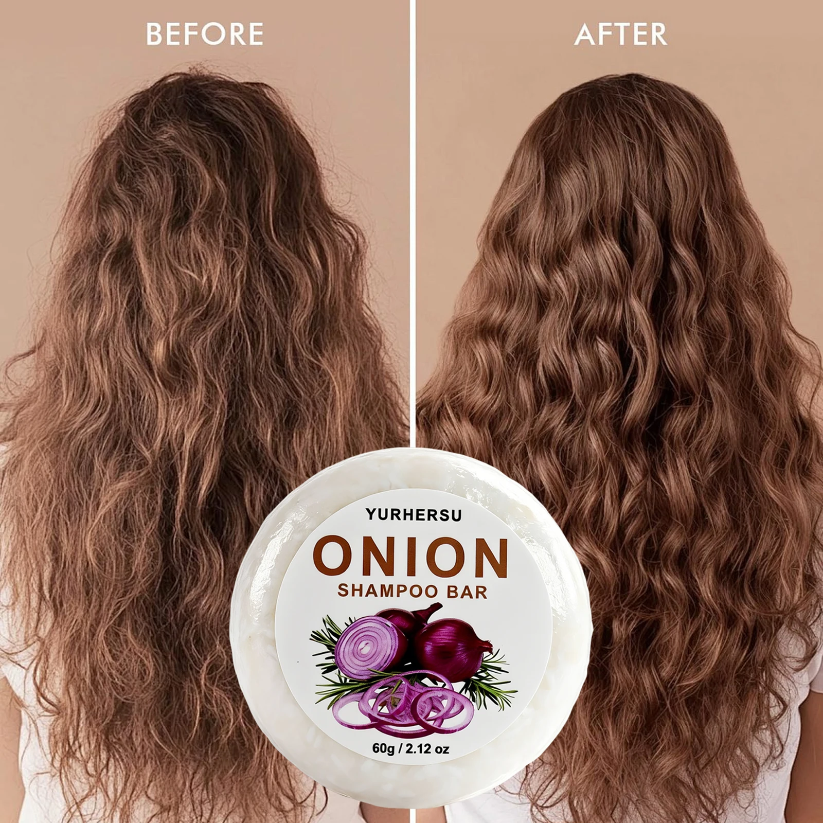 Vegan Onion Shampoo Bar Natural Hair Care Anti Dandruff Oil Control Repair Split Ends Dry Frizz Nourish Scalp Solid Shampoo Soap