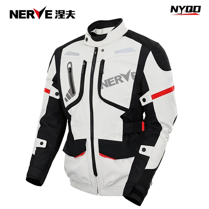 NERVE Brand Motorcycle Pulling Rally Race Jacket Winter Warm Waterproof Fall Resistant Motocross Riding Suit Men Women