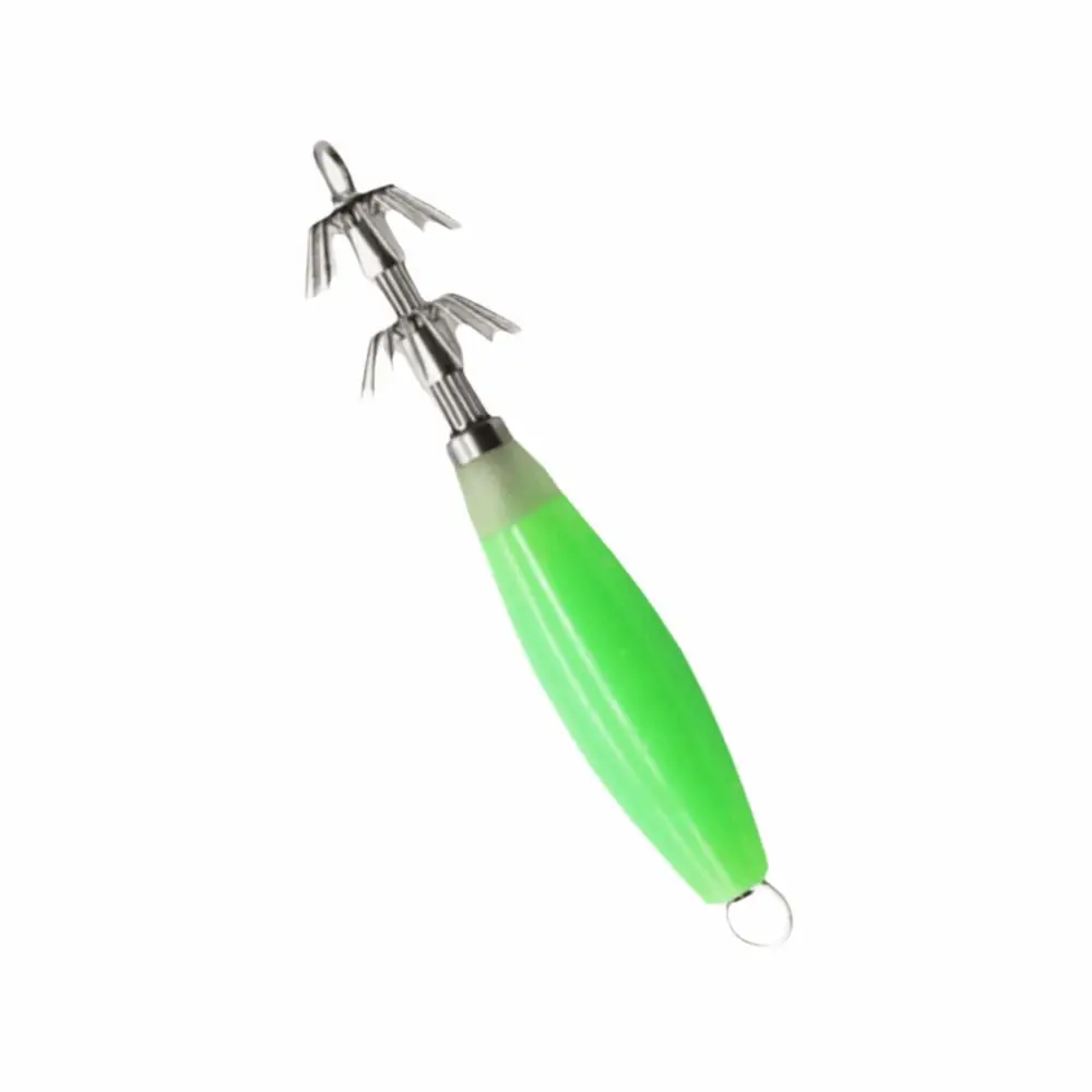 10PCS Durable Umbrella-shaped Squid Jig Hooks Luminous Hard Octopus Jig Baits 2 Layers 3 Colors Squid Jigs Sea Fishing