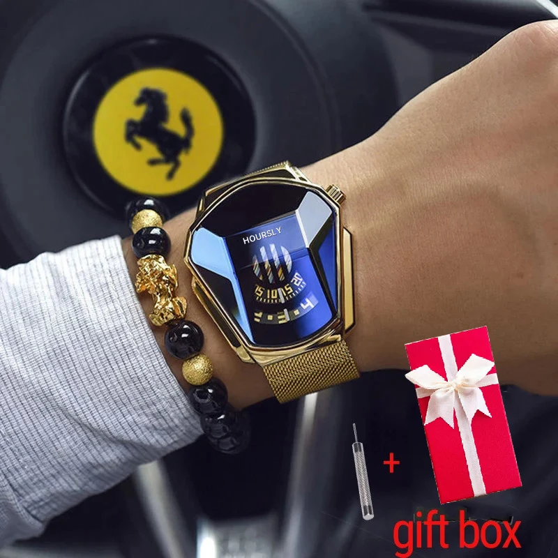 Men Wrist Watch Gold Luxury Brand Top Stainless Steel Band Fashion Quartz Watches for Men 2025 Relogio Masculino Male Clock