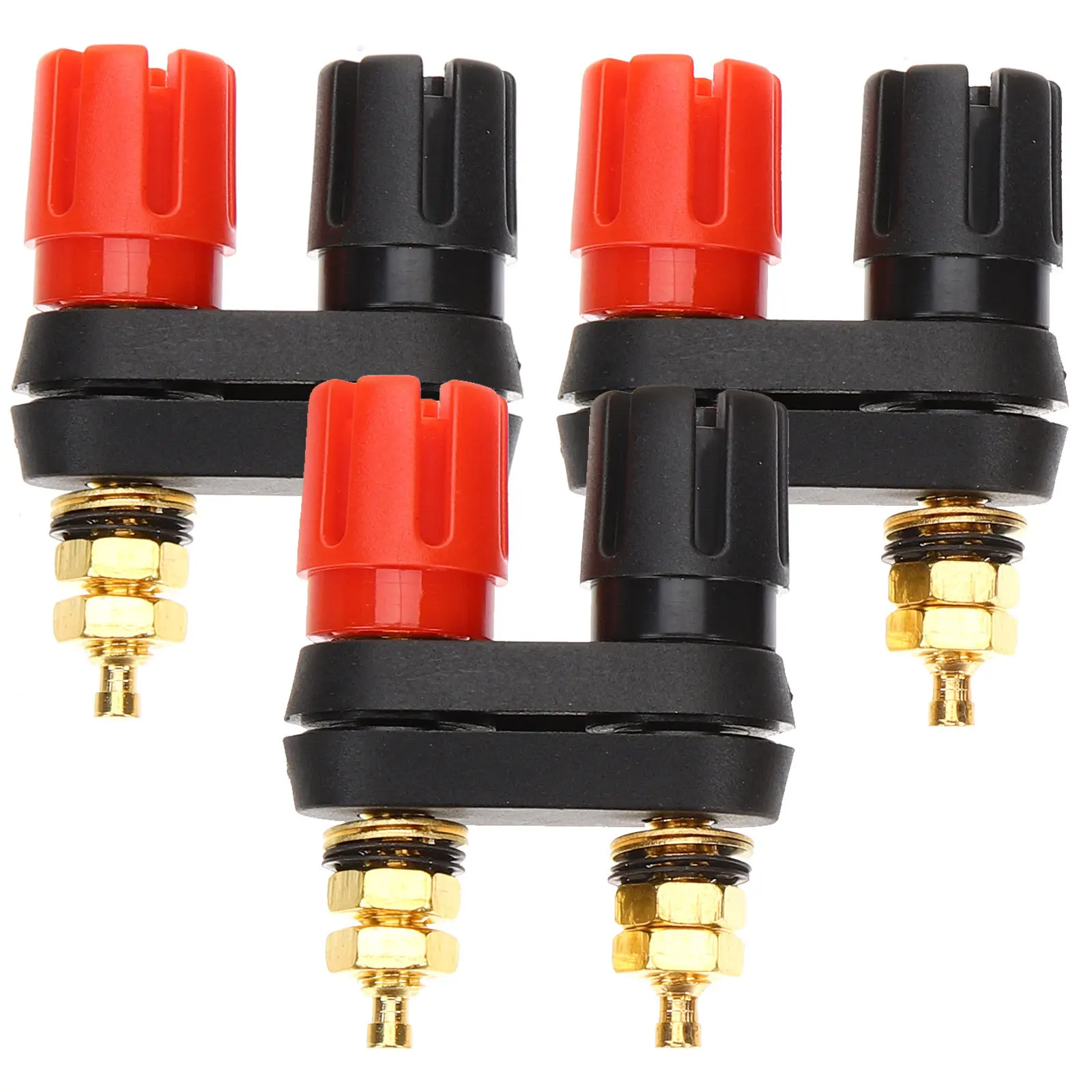 

3Pcs Speaker Binding Posts Metal Loudspeaker Terminal Connectors for Amplifier Sound Equipment Replacement Sturdy No-Weld Design