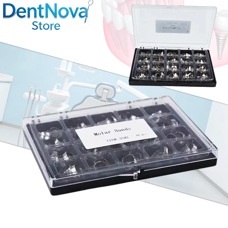 

80Pcs Dental Molar Band Ring Orthodontic Materials MBT/ROTH 16-35 Straight Arch Wire