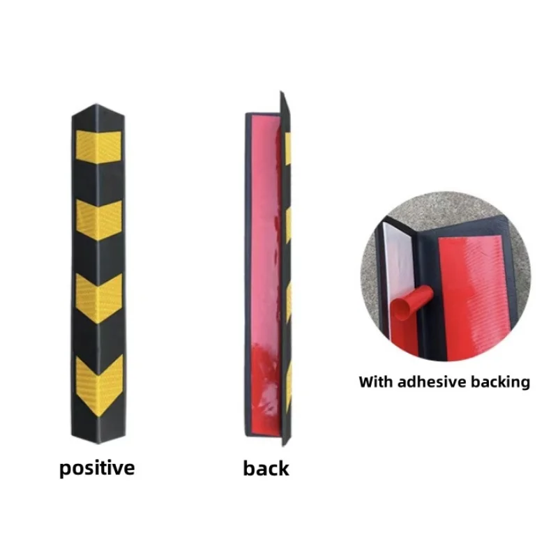 80CMx10CMx8MM Car Garage Wall Protector Stickers Reflective Warning Safety Parking Garage Pillar Wall Corner Protection Strips