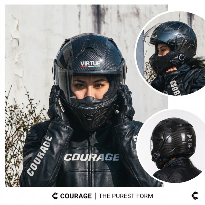High Quality DOT Approved Retro Modular Multifunctional Convertible Full Face Motorcycle Helmet Personalized Warrior Look