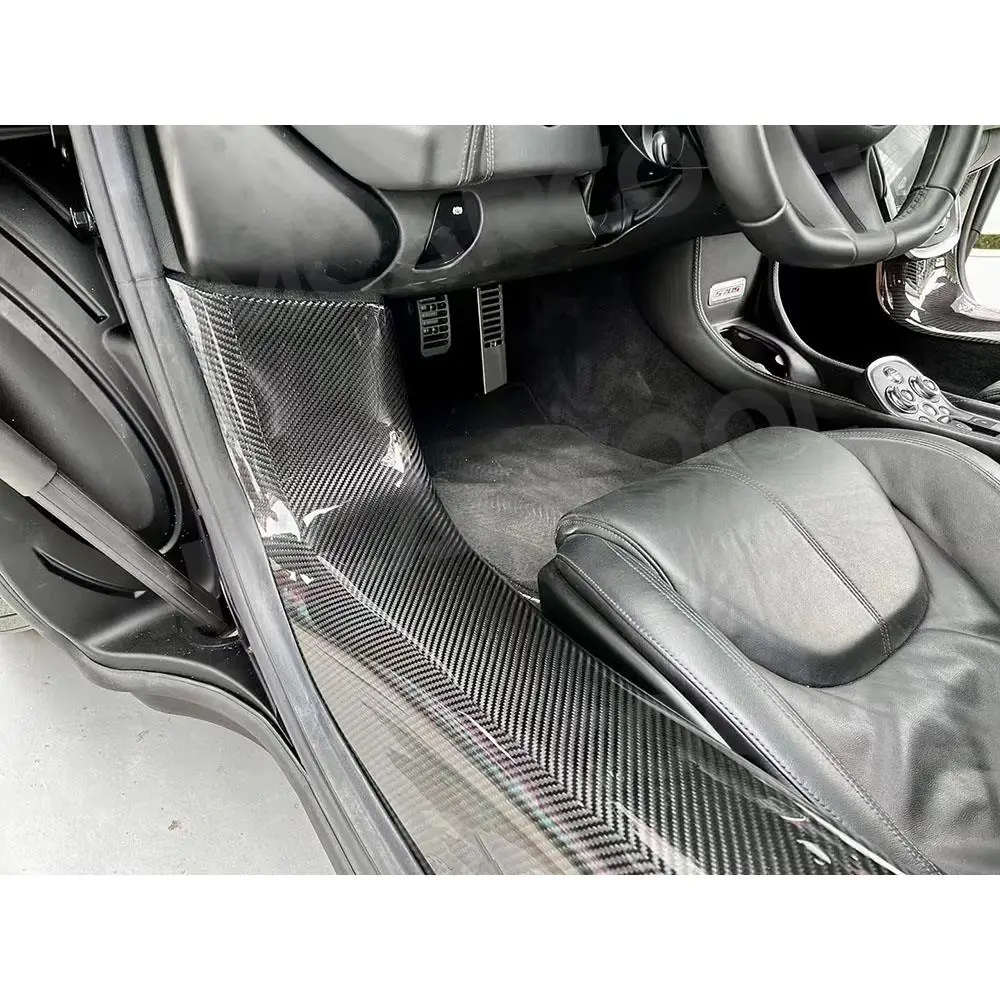 JMCARCOOL Dry Carbon Fiber Door Sill For Mclaren 540C 570S 570GT Side Splitter Cover Auto Racing Side Skirt Extension Board 