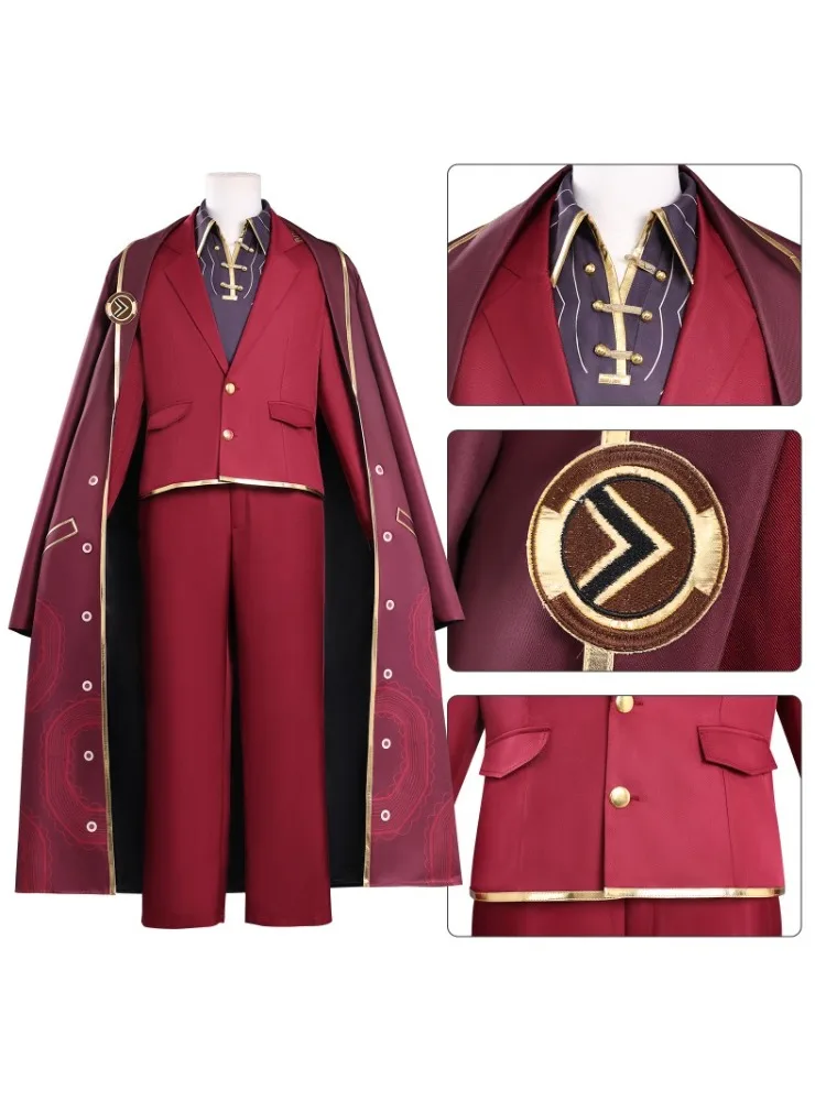 Hot Limbus Company Lei Heng Cosplay Kostuum Pruik Hoed Handschoenen Anime Karakter Outfit Halloween Party Carnaval Kerst Mannen Cosplay - afbeelding 2