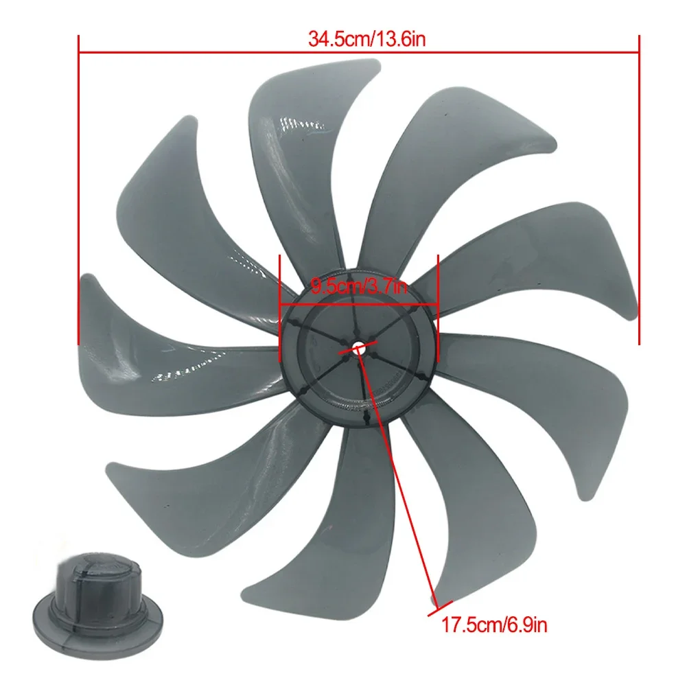 Ventilador de suelo para el hogar, ventilador de 14 pulgadas de alto rendimiento y durabilidad, diseño de nueve aspas con cubierta de tuerca,