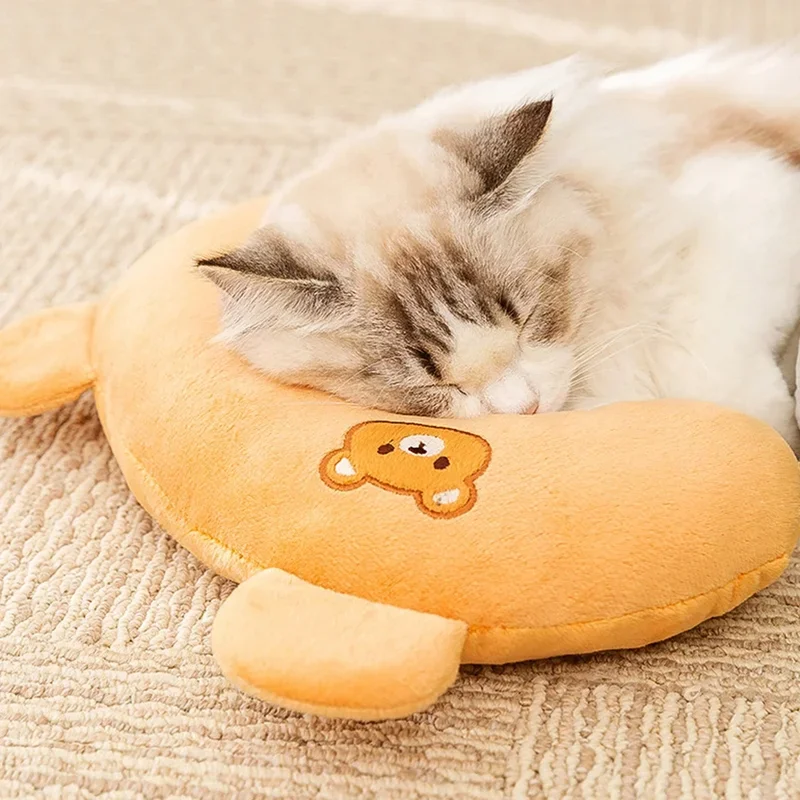 Haustier Kleines Kissen Mode Nackenschutz Tiefschlaf Welpen Kätzchen U-förmiges Kissen Hund Katze Kopfstütze Schlafkissen Heimtierbedarf – Detail 2