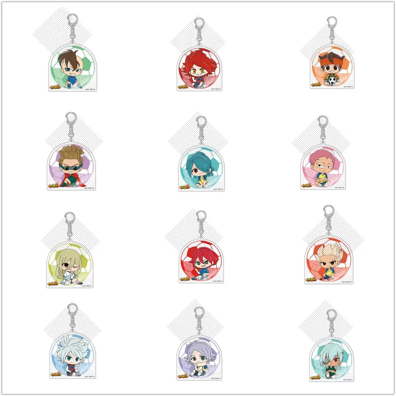 

Game INAZUMA ELEVEN 11 Keychain Doll Anime Goenji Shiro Mamoru Endo Shuya Fubuki Atsuya Acrylic Keyring Pendant for Gift