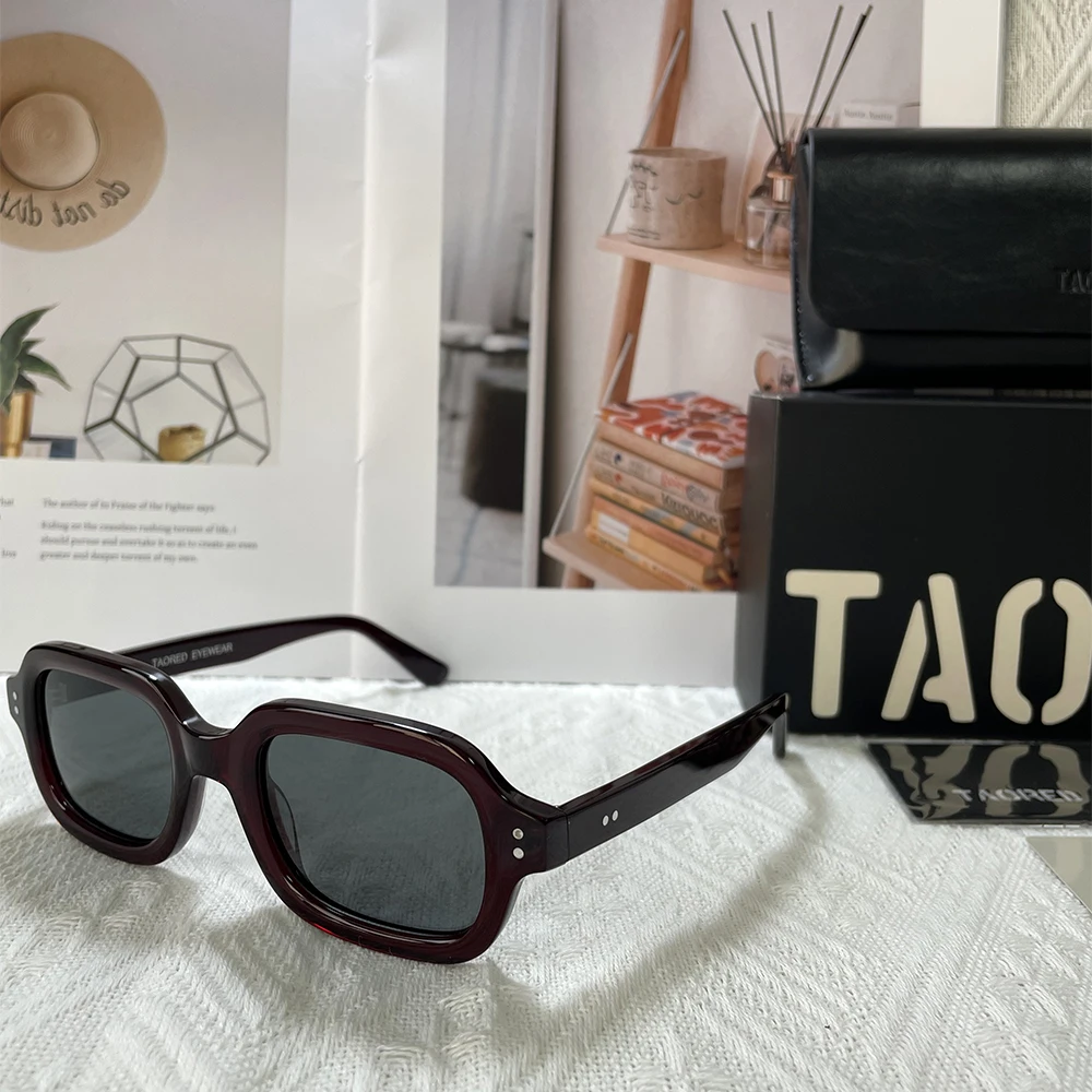 

2025 новые модные женские солнцезащитные очки с футляром, роскошные уличные солнцезащитные очки ручной работы из ацетата, маленькие квадратные поляризационные солнцезащитные очки UV400