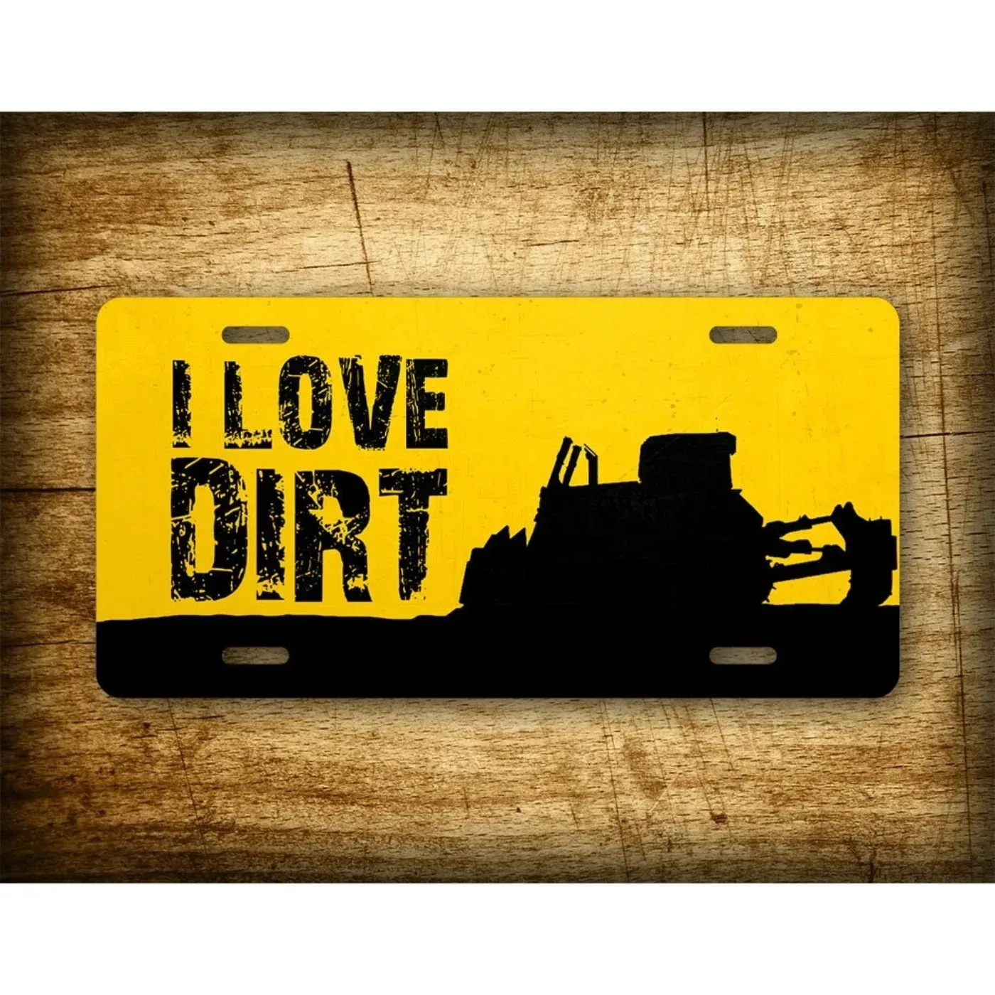 1pc 2D Flat 6x12 Inch Vintage Bulldozer Metal Sign Personalized Custom Wall Hanging Ornament Workshop Garage Man Cave Gift For C